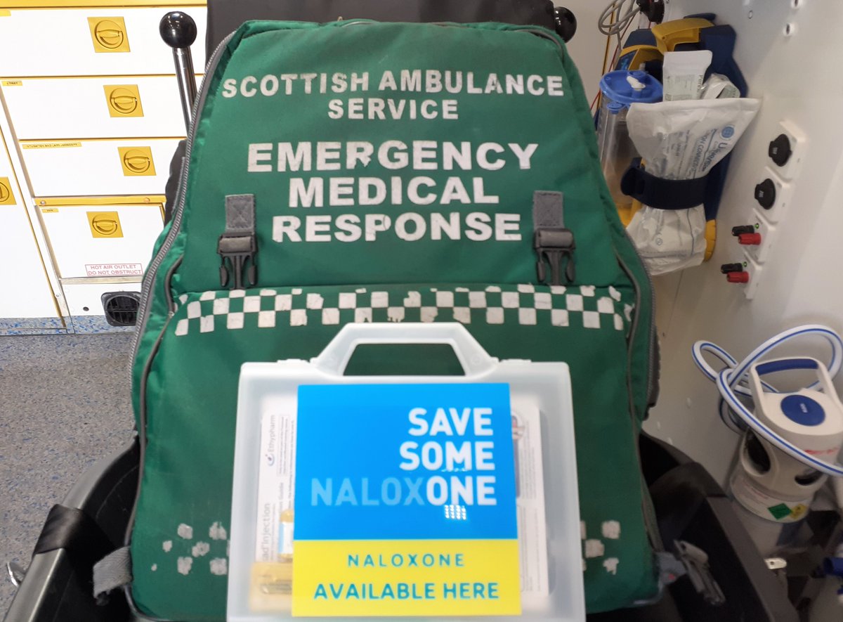 HarmLeads's tweet photo. Ask @Scotambservice for #Naloxone.  We carry this on  our vehicles🚑ready to supply to anyone likely to witness an overdose. Carry #naloxone, call 999 and #savesomone #stopthedeaths
@Scottish_ddtf @SDFnews @Ethypharm https://t.co/gycjAkkRDo