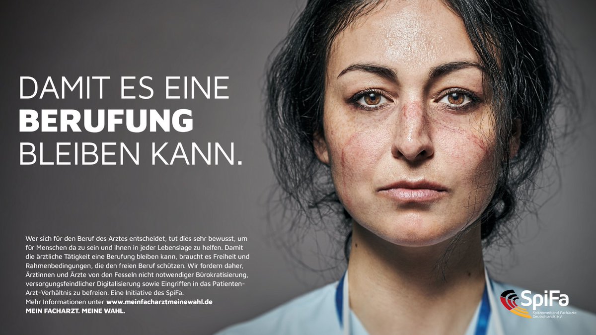 Patientenwohl ist Arztsache - für mehr Patientenzeit und ärztliche Entscheidungsfreiheit!

#Wählen ist unser Weg, die Berufung #Arzt &amp; #Ärztin zu erhalten.

#DamitEsEineBerufungBleibenKann #MeinFacharztMeineWahl

Mehr unter: MeinFacharztMeineWahl.de