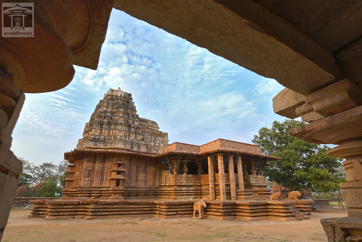 ASIGoI's tweet photo. #WorldHeritage Rudreshwara Temple (Ramappa Temple) in Telangana is a Shiva temple built during the Kakatiyan period under rulers Rudradeva and Recharla Rudra. The temple is a masterpiece of the creative effort of the Kakatiyas in the field of construction &amp; geo-technology. https://t.co/uIuzzW2tmC