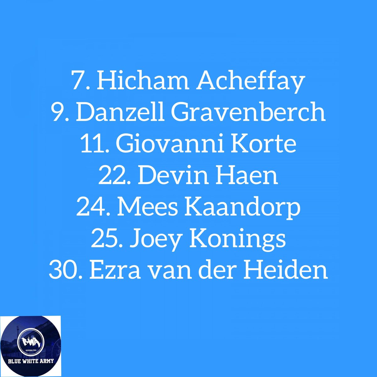 Dit zijn de rugnummers voor aankomend seizoen! 💪