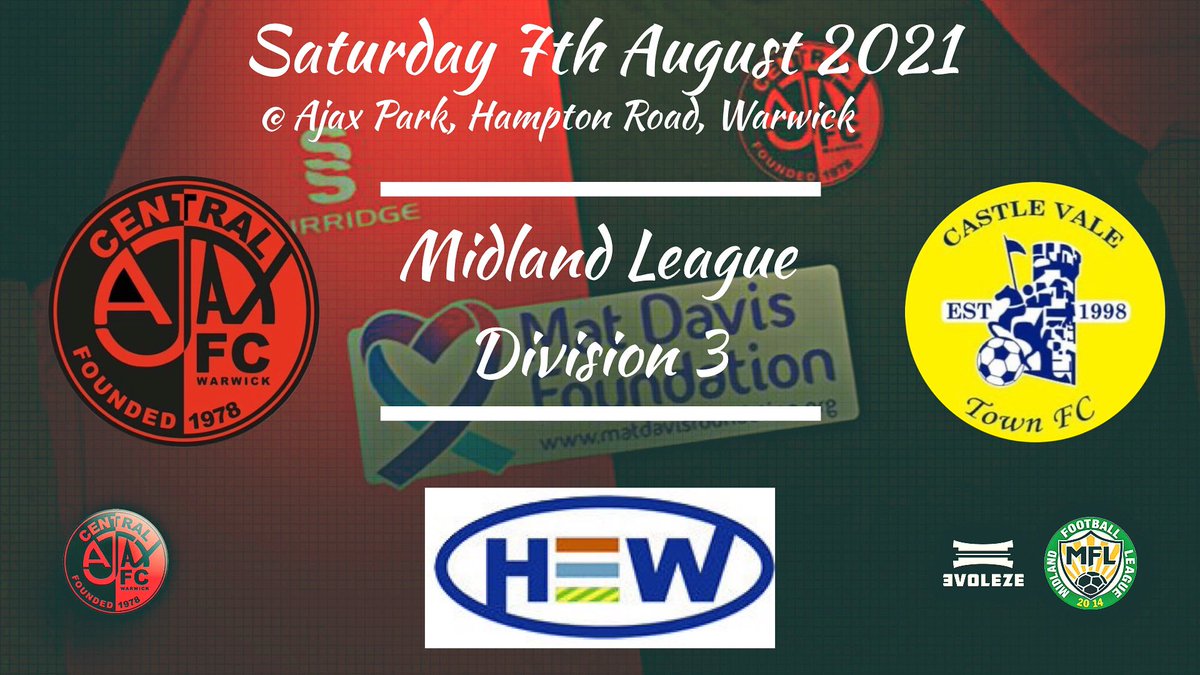 Our 1st Team commence their new league campaign this Saturday, hosting <a href="/CastleVale1998/">Castle Vale Town</a> at Ajax Park, 3pm KO

This season, our main senior sponsor will be <a href="/HattonElecWsale/">Hatton Electrical Wholesale</a> 

Thank you to <a href="/Showy2013/">Chris</a> and the rest of HEW for your support