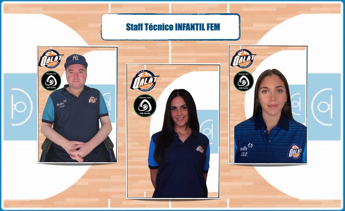 CBQalat's tweet photo. @AliMunoz11 salta de categoría y toma los mandos de nuestro INFANTIL FEM @SevillaFaB. Entrenadora incansable, trabajadora y exigente, que pondrá su experiencia en Selección INF-FEM @FAB_Andaluza al servicio de nuestras jugadoras. Completan ST: @KarleteScouting @NereaMartinez13 https://t.co/iUDdLpp87h