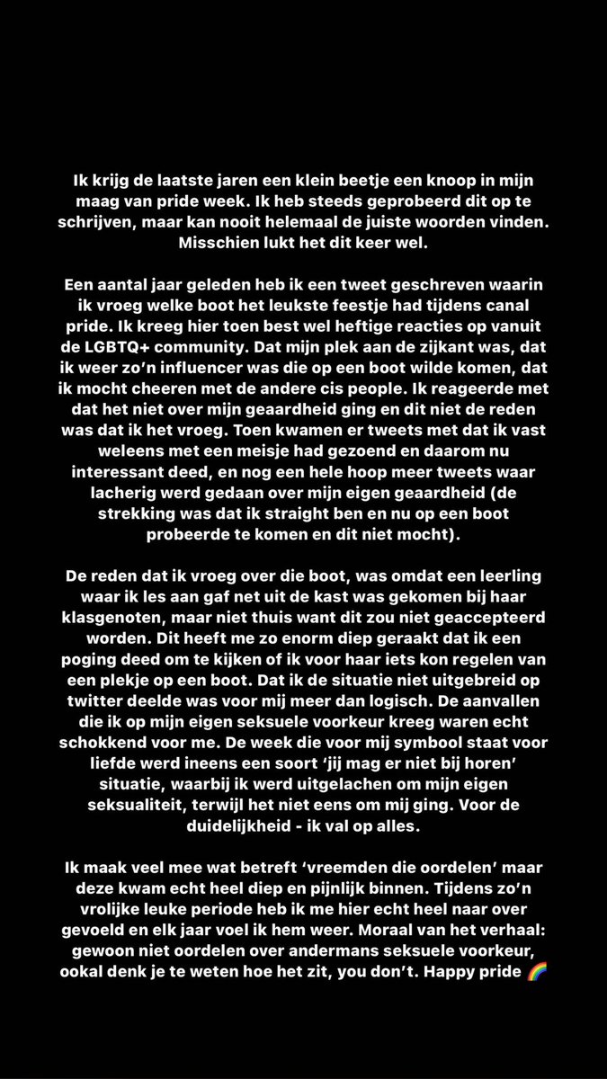 Voor de mensen die over mijn geaardheid lachten op twitter toen ik vroeg over die boot tijdens pride.