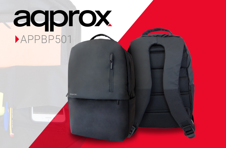 Approx_Iberia's tweet photo. La #mochila APPBP501 es la forma más segura y cómoda de transportar tu #portátil 🎒💻. Material #resistentealagua ☔, acolchado interior, cinta de sujeción, almohadilladas y varios bolsillos exteriores para #accesorios. https://t.co/n6fOjGgQs2