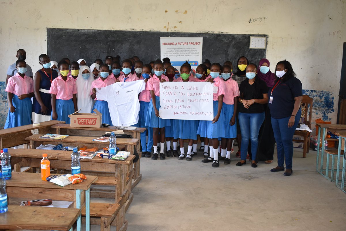 As we commemorated the #WDATIP last Friday, children in Kilifi and Kwale sub-counties in Kenya were sensitised on child trafficking in their respective child rights´ clubs. ¨Give us a safe space to learn and grow free from child exploitation.¨ #UnitedAgainstTrafficking