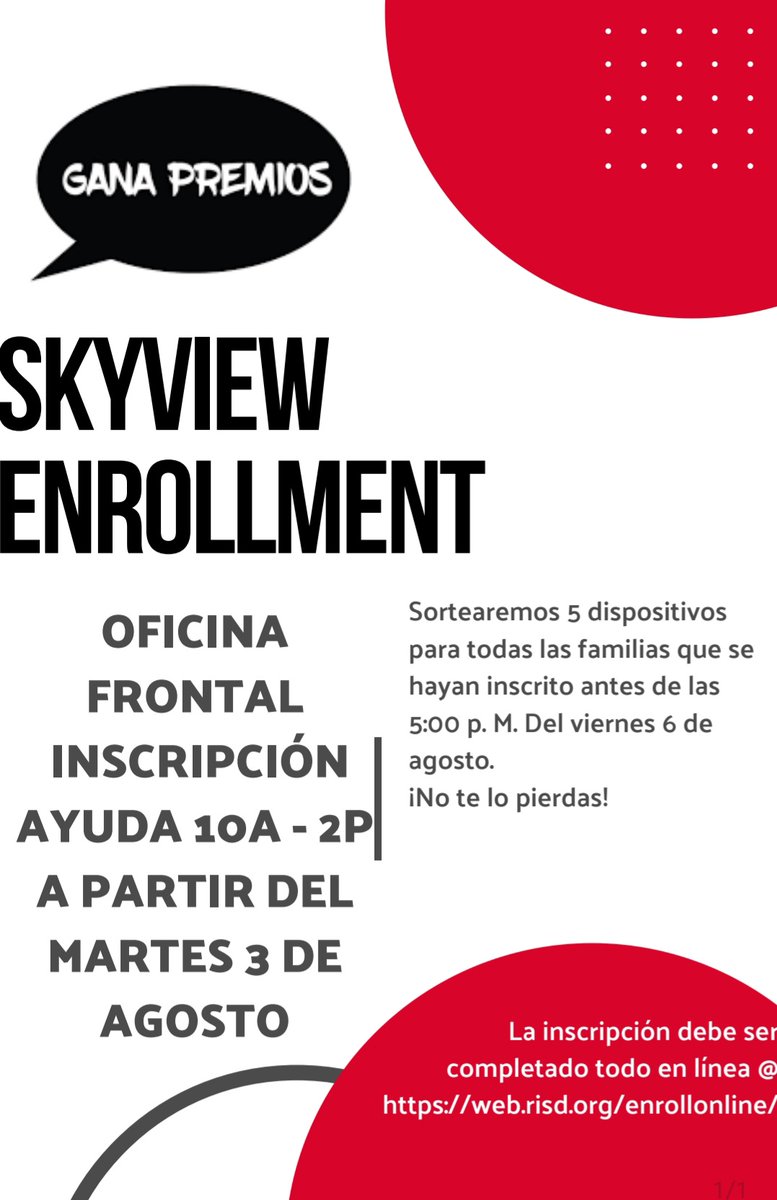 ¡Estamos ansiosos por ver a sus estudiantes para el año escolar 2021-2022!
#risdpoweroflove 
#risdskyrise