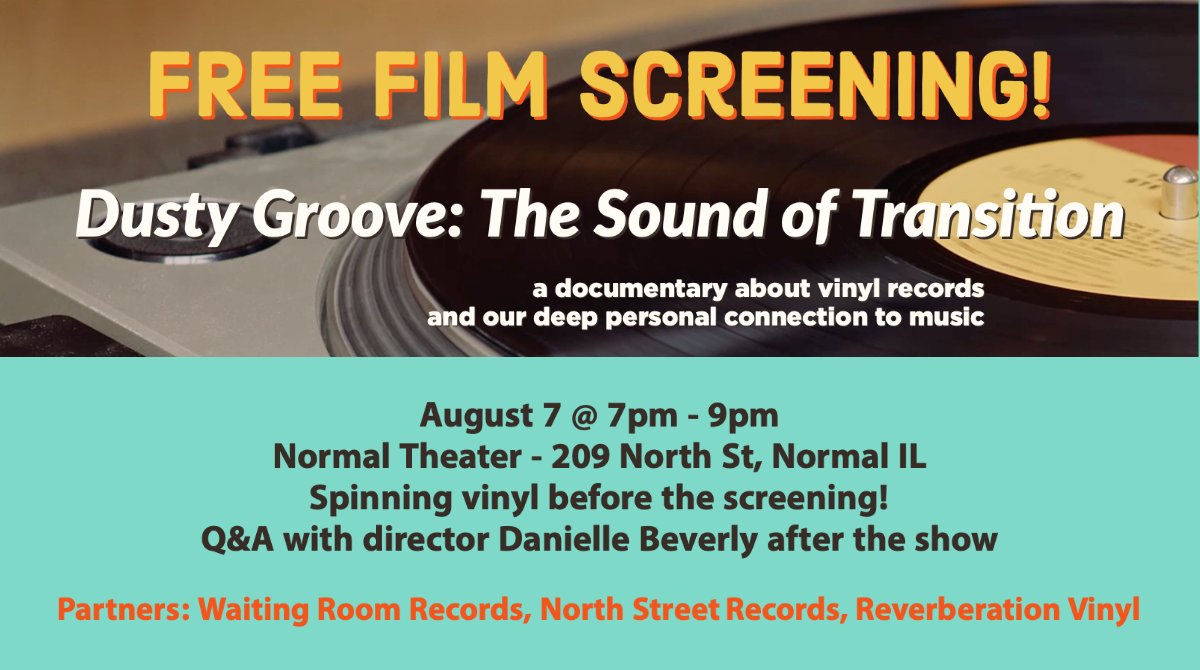 DustyFilm's tweet photo. Saturday! Free @NormalTheater showing of @DustyFilm Masked, distanced, and with director in person. In partnership with @reverberationbn @Waitingroomrec #northstreetrecords https://t.co/XAkPB48JDr