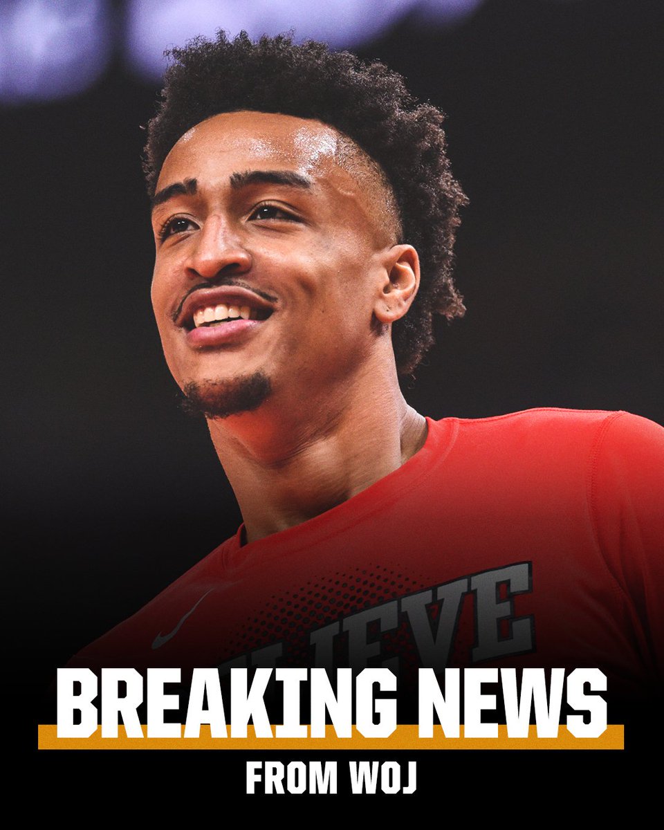 SportsCenter's tweet photo. Breaking: John Collins has agreed to a five-year, $125M deal to stay with the Hawks, his agents told @wojespn. https://t.co/vHsppUx8Fc