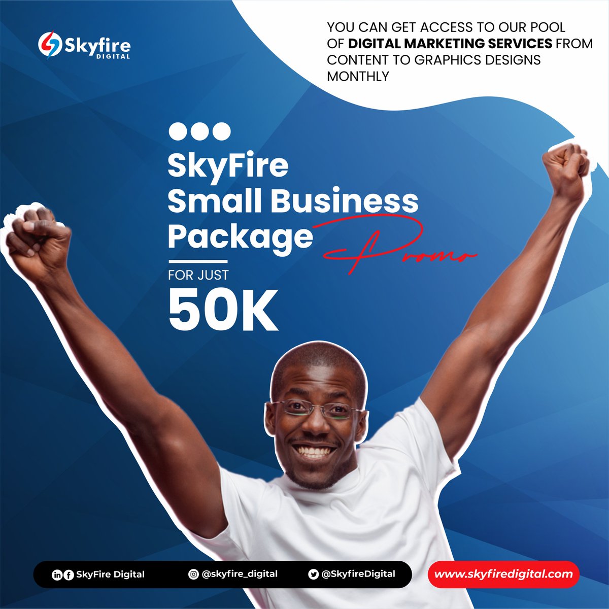 SkyfireDigital's tweet photo. ITS LIVE!!!
OUR ONGOING AUGUST PROMO!!

FOR JUST #50,000 as a small business, get access to our amazing digital marketing services today.

You deserve to be visible and stay visible with SKYFIRE DIGITAL.

#promo #smallbusiness #startup #company #enterpreneurship #enterpreneurs https://t.co/oXaaIg0HaN
