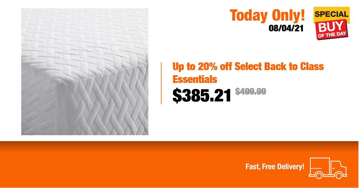 Get your student ready for the new school year with savings on select back to class essentials from Home Depot's online only Special Buy of the Day! thd.co/3A6tMIQ