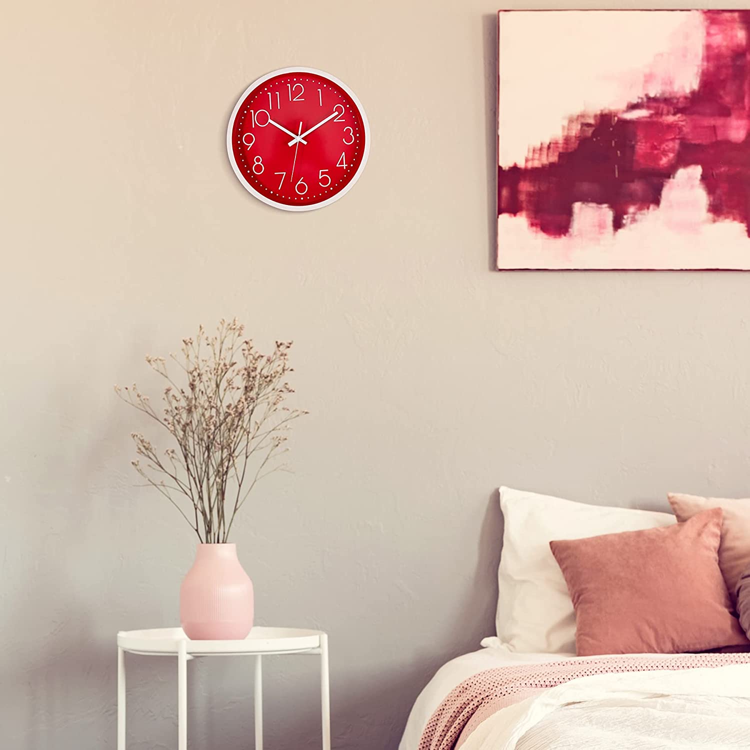 Details about   Foxtop Silent Non-Ticking Small Wall Clock Quartz Decorative Battery Operated Te 