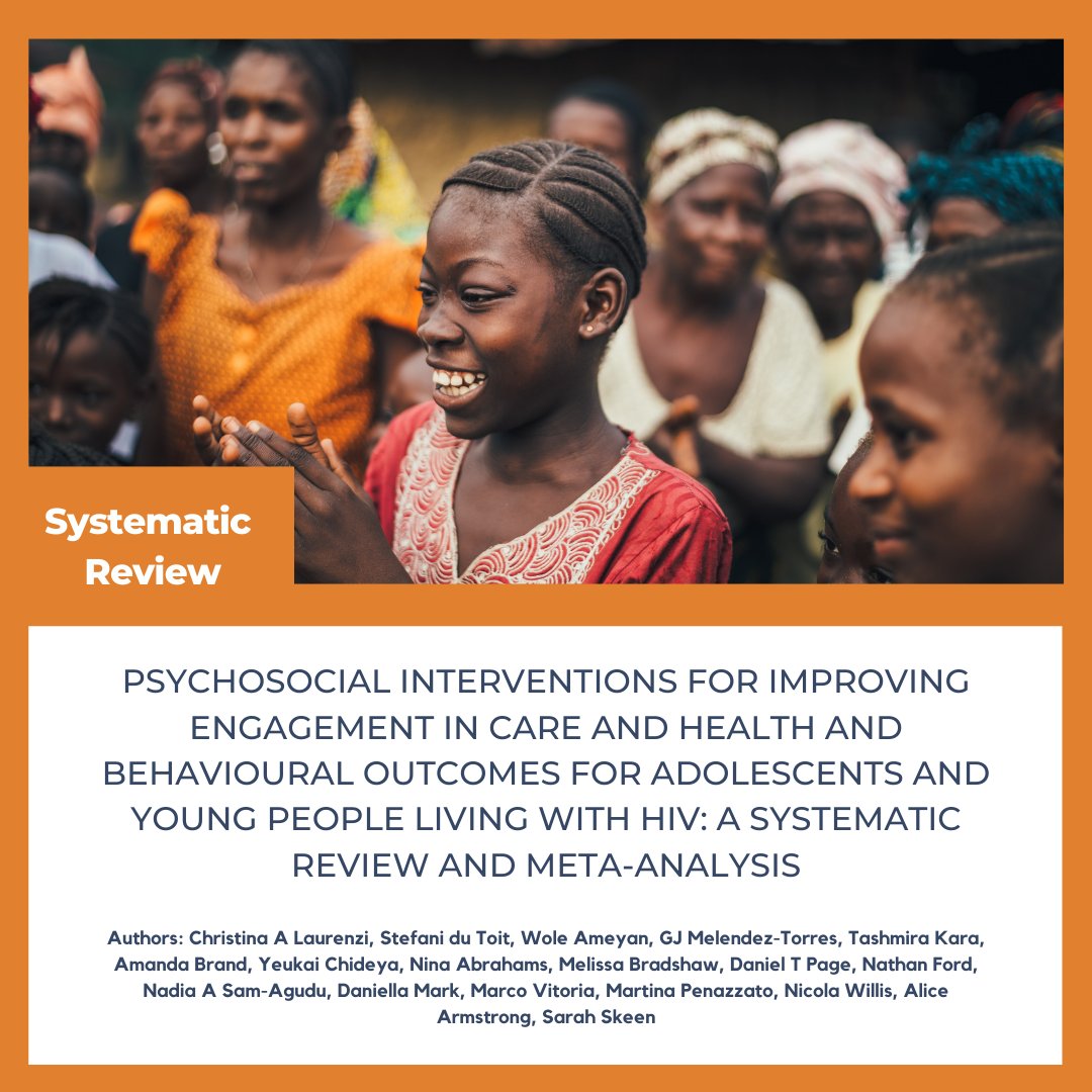 ILCH_research's tweet photo. Our recent review, which informed the @WHO HIV Adolescent Service Delivery Guidelines, explores the impact of psychosocial interventions on #adherence &amp; viral load outcomes for adolescents &amp; young people living with #HIV.

Read more on our findings below
https://t.co/pfbgarqGlO https://t.co/kdFW2yAOP3