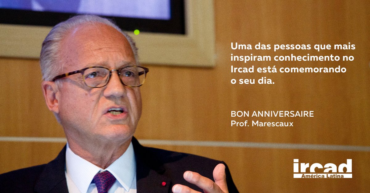 Parabéns, Prof. Marescaux! Você é um exemplo a ser seguido e uma inspiração para todas as gerações de cirurgiões.