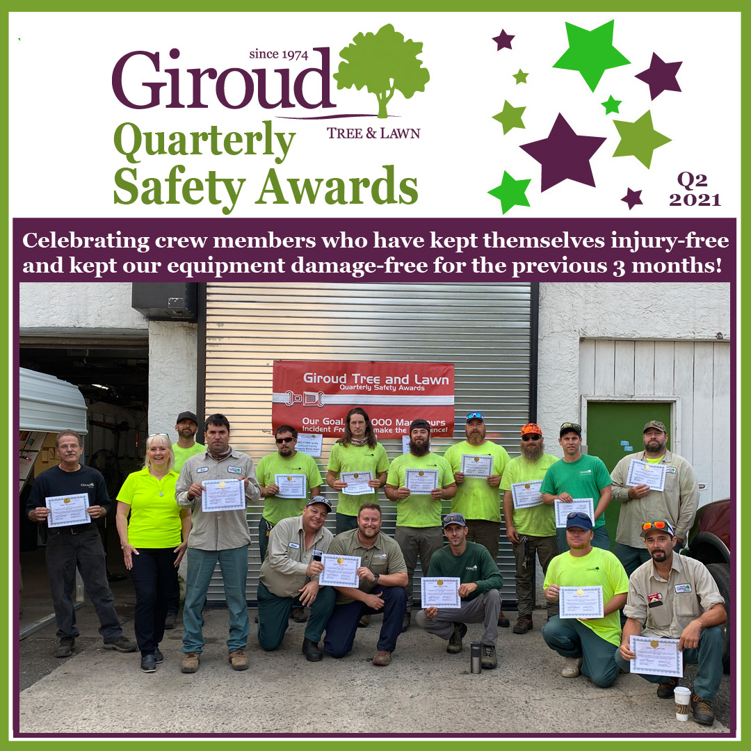giroudtree's tweet photo. 🏆Congratulations to our Quarterly Safety Award Recipients!
These crew members kept themselves injury-free and kept our equipment damage-free for the previous 3 months!🌳 #treecrew #planthealthcare #lawncare #treecare https://t.co/hvGjfWC68R