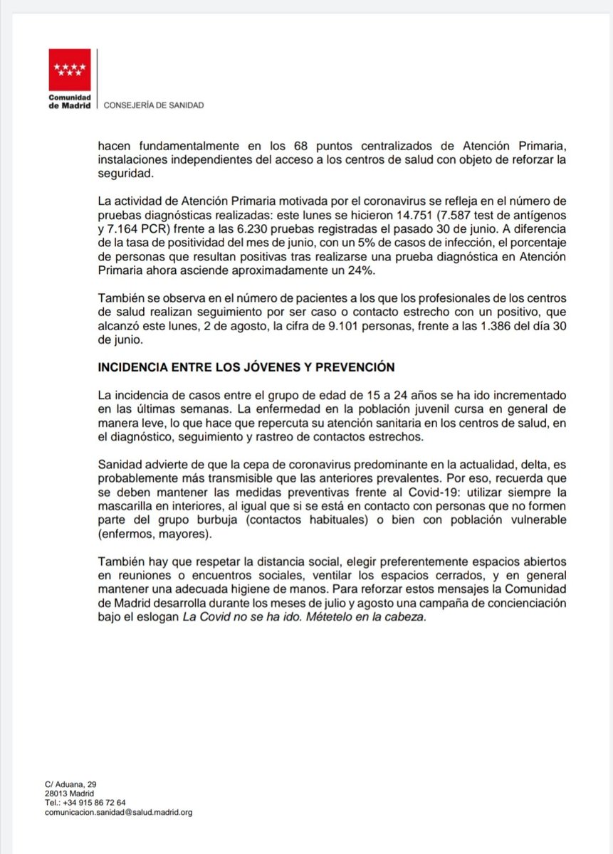 La <a href="/ComunidadMadrid/">Comunidad de Madrid</a> anuncia en prensa a ciudadanía el "refuerzo" de la At. Primaria se le olvida decir q tiene abiertos Centros de Salud sin médicos.Hoy uno más, Centro de Salud Numancia. Mienten, no hay refuerzo! Me ayudais a hacerlo viral para q se enteren los madrileños?