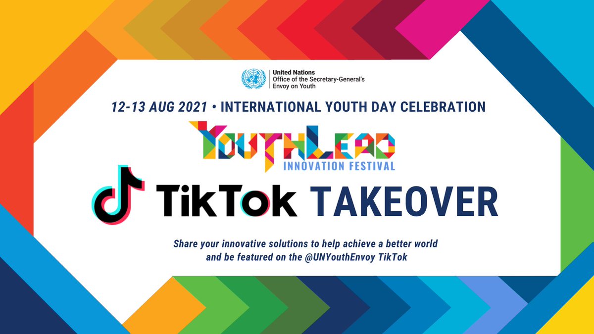 UNHABITAT's tweet photo. Got innovative ideas to help the 🌍 tackle pressing challenges or make our daily life more sustainable? 🤩

Submit your ideas via a short video to be featured on the @UNYouthEnvoy TikTok this Aug 📅 in the lead up to the #YouthLead Innovation Festival
 👉 https://t.co/AB9Ycv9E9L https://t.co/HRPFYfIMeb