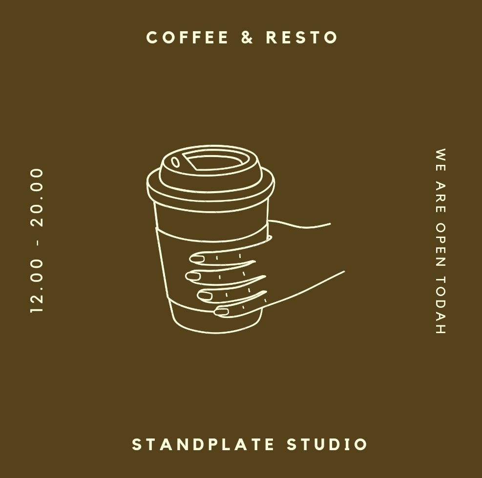 FsIchsan's tweet photo. Standplate Studio sudah open mulai jam 12.00 - 20.00 selama PPKM, bisa dine in and takeaway
#standplatestudio #coffejogja #coffee #coffeetime https://t.co/k8gbDP1LrW