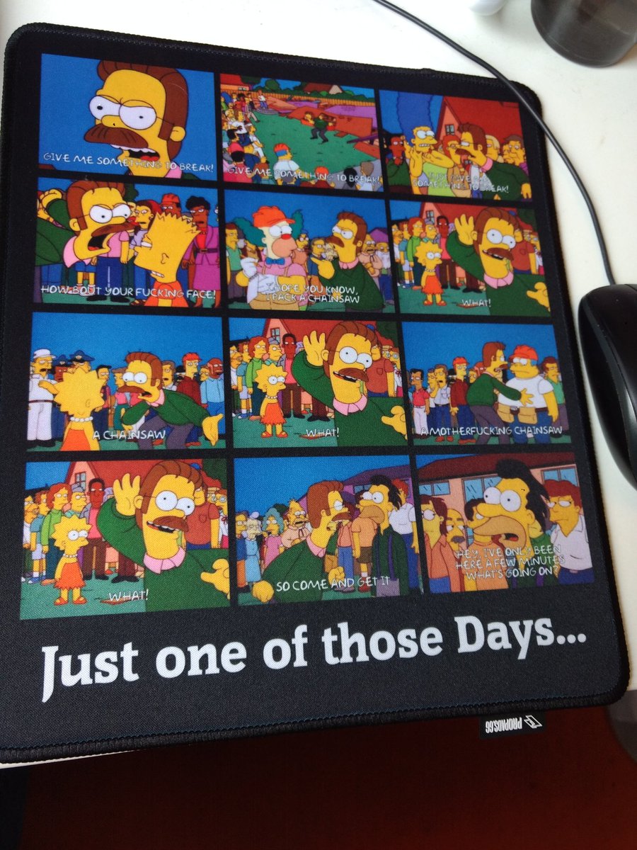 bb2145's tweet photo. Ich liebe mein neues Mouse Pad ๐๐ค
#flanders #simpsonsshitposting
#givemesomethingtobreak #justoneofthosedays https://t.co/fj28OEUyWB