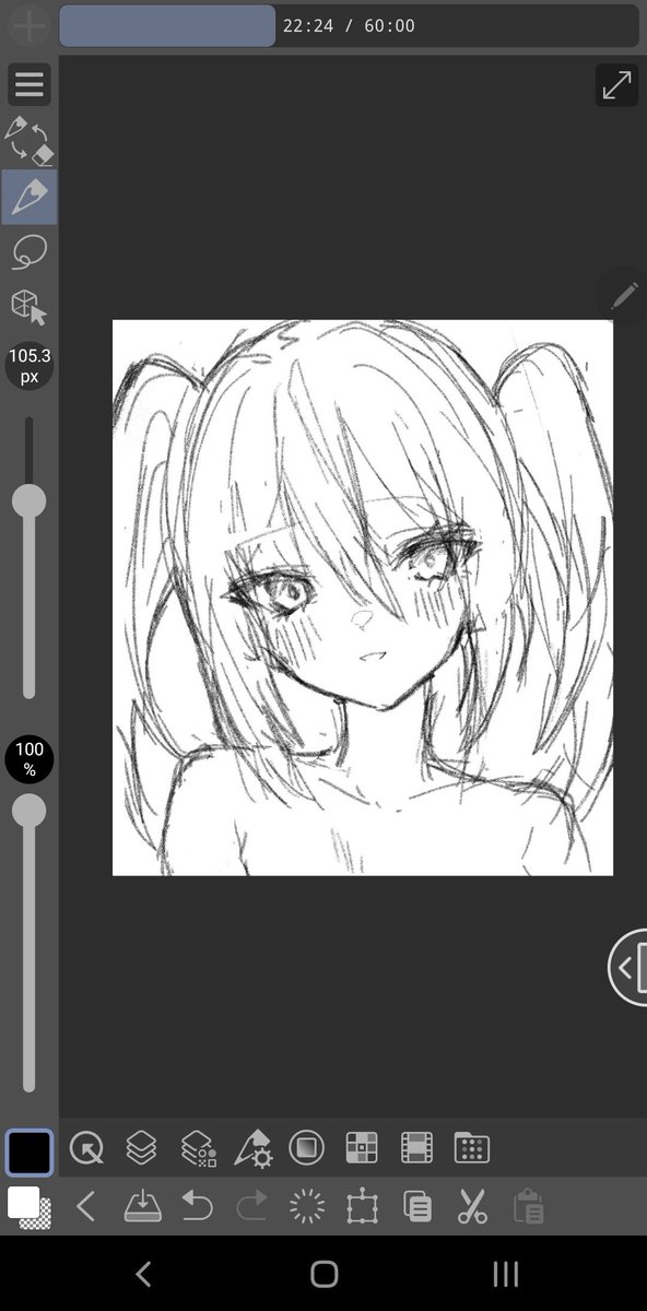 スマホで絵描いてみたけどめちゃくちゃ難しかった 