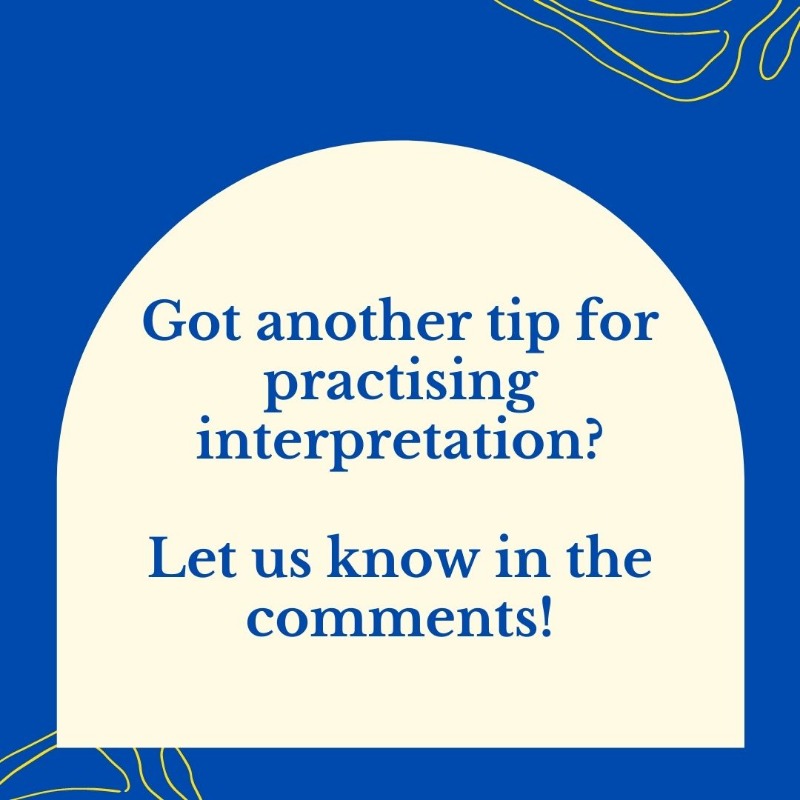 EUInterpreters's tweet photo. With the summer months in full swing, how can you keep up your interpretation skills?🌞 

We’ve got you covered with our 4 tips! 😉😎

Got another tip to share? Let us know in the comments! 👇

#Interpreting4EU #1nt