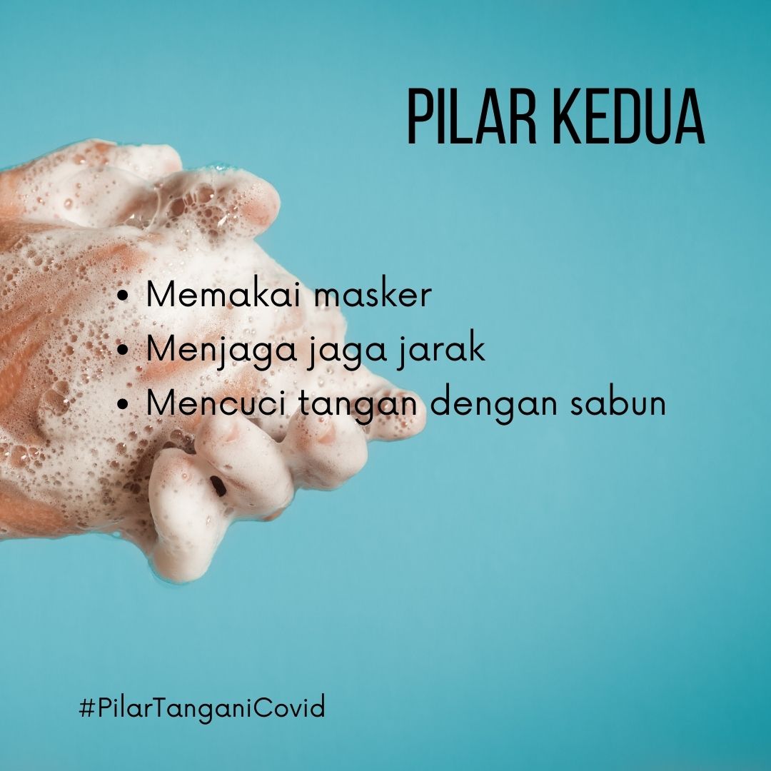 DewiFresty's tweet photo. Pilar kedua, prokes dah pada taulah ya, pakai masker, jaga jarak, dan cuci tangan.  #PilarTanganiCovid 3 pilar penanganan https://t.co/g5ExXTKmNJ