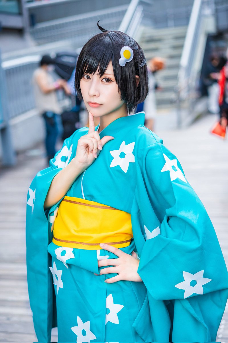 阿良々木月火 コスプレ 髪飾り付き 化物語 阿良々木月火