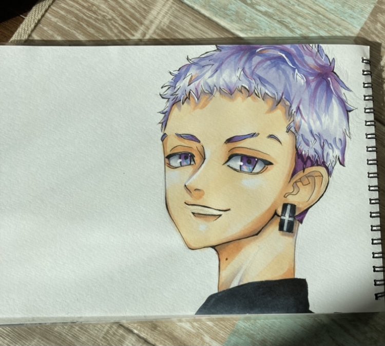 くるらっぴー 娘 小5 が三ツ谷君を描きました 東京リベンジャーズイラスト 三ツ谷隆イラスト 小5イラスト 小学生 イラスト アナログイラスト コピック コピック初心者 T Co N2gedo7tib Twitter