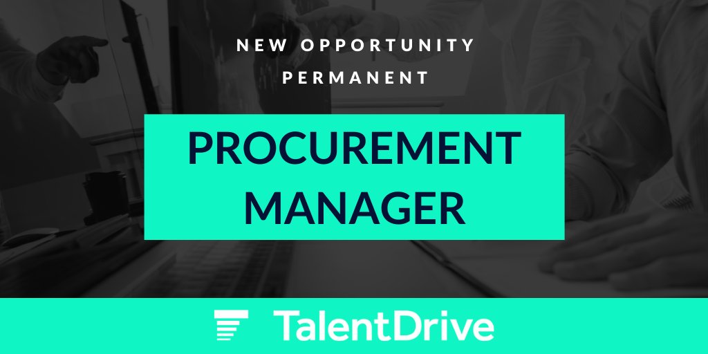 One of the UK’s fastest growing organisations with operations across Europe are going through an exciting procurement transformation and are looking to grow Procurement as part of their long-term business strategy > bit.ly/330Qrbc 

#Procurement #ProcurementJobs