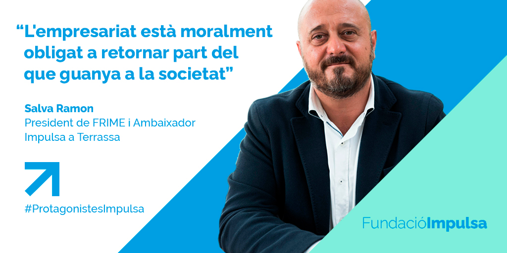 FundacioImpulsa's tweet photo. 🌞A l’ #AgostImpulsa d’avui ens acompanya el President de Frime i #Ambaixador #Impulsa a #Terrassa.  

El Salva creu que una de les claus de l’emprenedoria rau en llançar-s’hi de cap quan és té clara una cosa i saber-se equivocar per seguir emprenent.

👉 https://t.co/HXv5rHrhh9 https://t.co/Hsu9NMvU0v