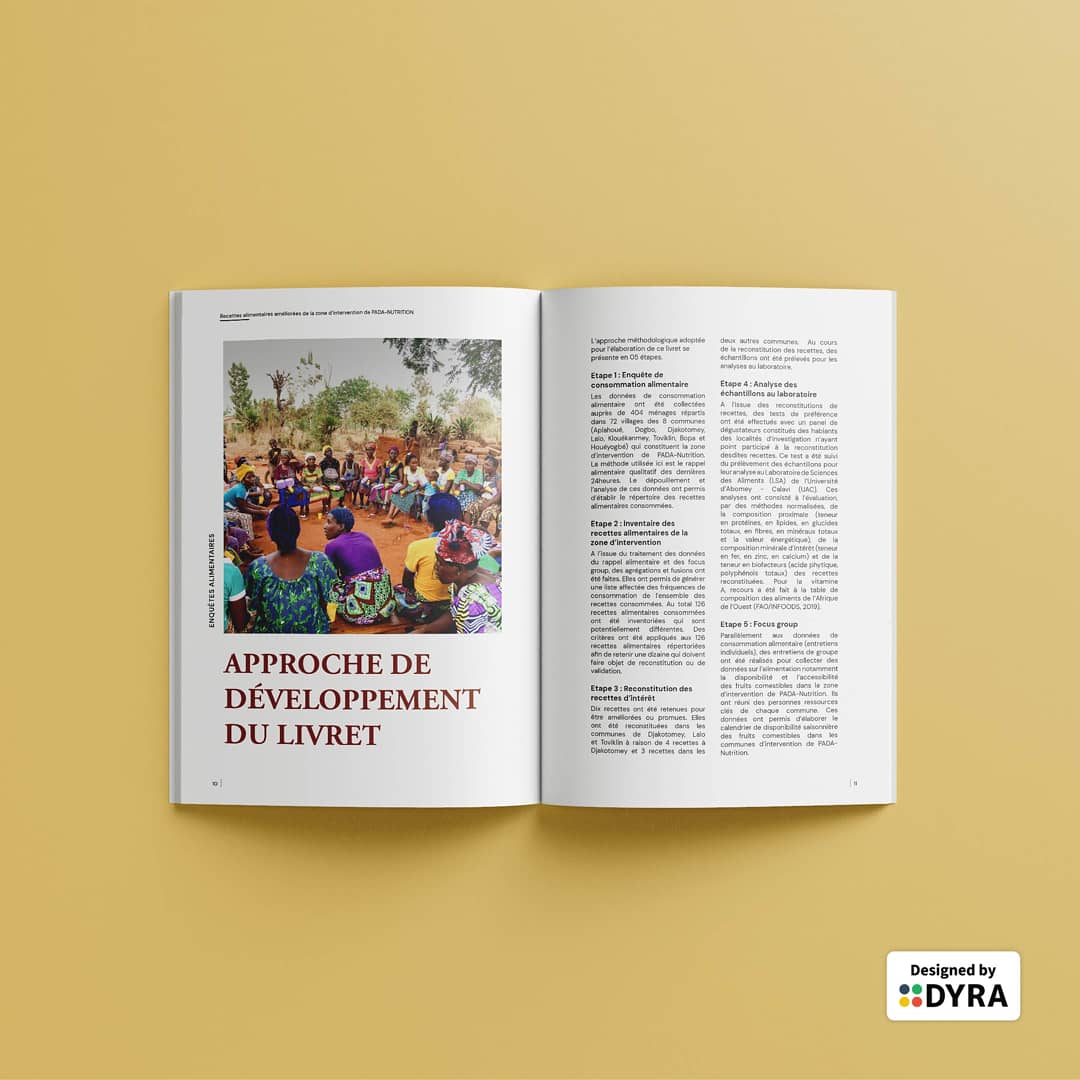dyra_design's tweet photo. ProCAD | Mise en page d'un livre de cuisine

Mise en page d'un livre de cuisine sur les recettes améliorées e la zone d'intervention de PADA-NUTRITION pour le ProCAD ( Programme Cadre d'Appui à la Diversification Agricole )

design by @dyra_design 

#benin #wasexo  #dyra_benin https://t.co/tvbljvm7Nz