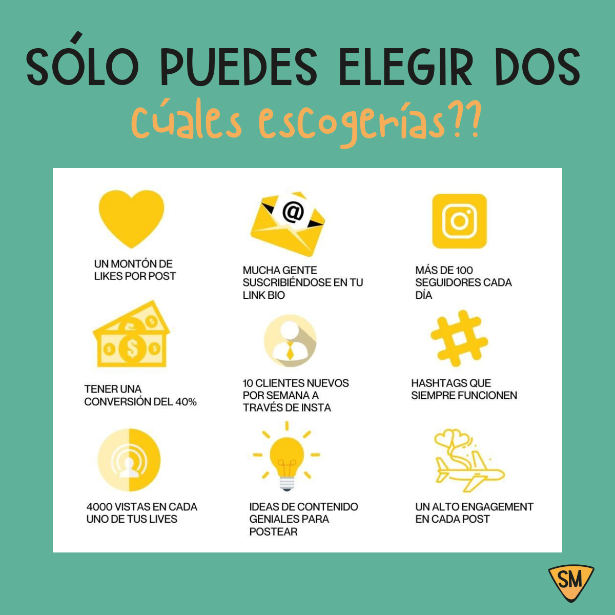 supermoon_es's tweet photo. #SOCIALMEDIA Si solo pudieras elegir dos objetivos para impulsar tu estrategia de social media ¿¿Cuáles escogerías?? ¡Dejanoslo en los comentarios! ⬇⬇
#gestionredessociales #publicidadenredessociales #gestionderedessociales #tipsredessociales  #comunicacionyredessociales https://t.co/WGHVv4oEqr
