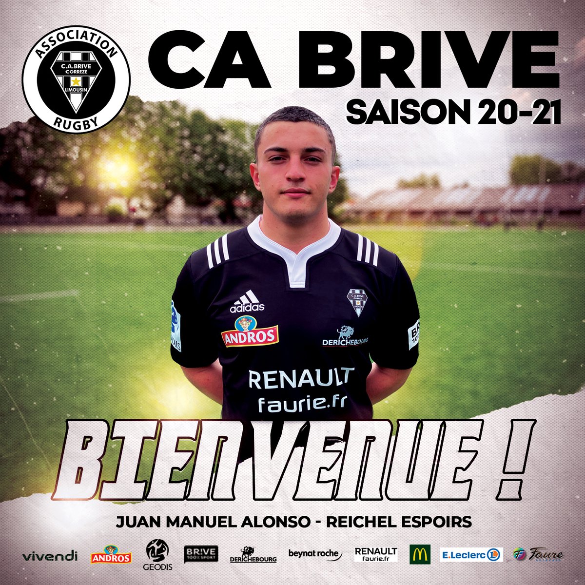 Reichel-Espoirs : Juan Manuel ALONSO rejoint le CA Brive 🗞️👉 cabrive-association.ffr.fr/actualites/rei…