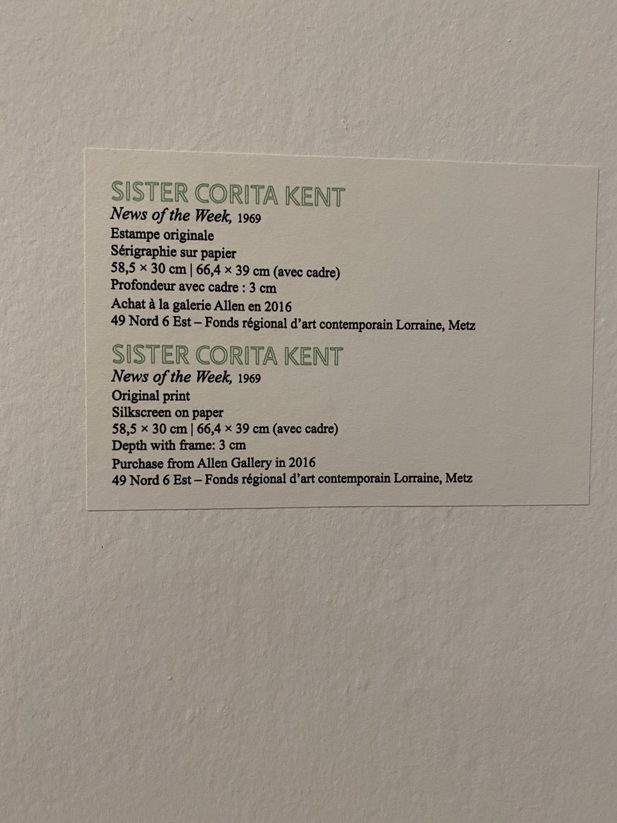 AHouckinFrance's tweet photo. At the #MACAM in #Nice06, temporary expo #SheBam on feminist and engaged pop art, 1960s-1970s. For my #historian friends, you might find this particular print interesting. #Vietnamwar #slavery #slavetrade #WaltWhitman #SisterCoritaKent #AmStudies https://t.co/d6E0QziRz7