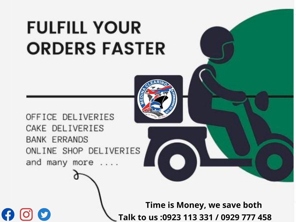 LogisticsMedina's tweet photo. Struggling to fulfill your orders in good time? We got you covered.
Call text WhatsApp us on 0923 113 331 / 0929 777 458 for  Affordable delivery services within Juba.
#SSOT @SSOT_tweets 
#TransportAndLogistics
#MedinaTransport https://t.co/Ul5Ik3bCUS