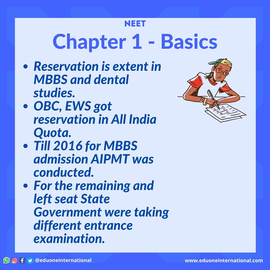 Eduone_'s tweet photo. The National Testing Agency on Friday notified that the Centre's decision to implement 27 per cent OBC -- non-creamy layer -- reservation and 10 per cent EWS reservation in 15 per cent all-India quota seats .
#EduOneInternational #EduOne #EduOneConsultancy #EducationalCounseling https://t.co/4NLVLfyKe9