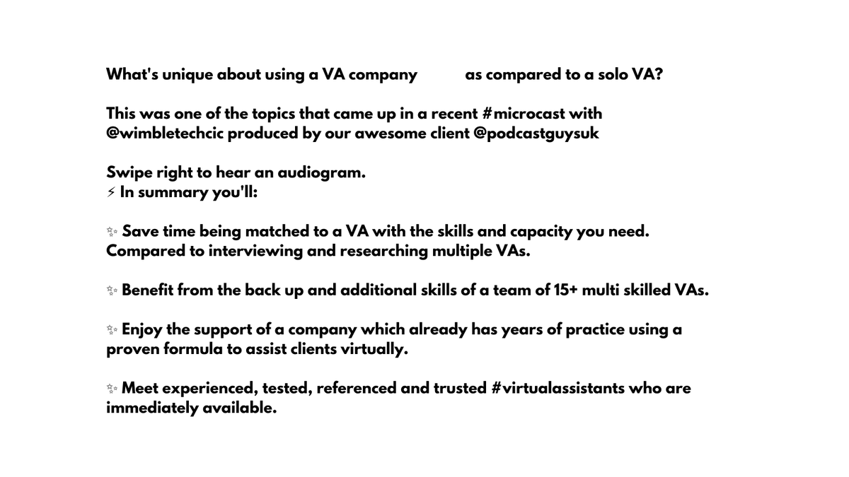 EdenAssistants's tweet photo. What's unique about using a VA company 🙋🏻♀️🙋🏼♀️🙋🏾♀️compared to a solo VA? 👩🏻💻
This was one of the topics that came up in a recent #microcast with @WimbletechCIC produced by our awesome client @PodcastGuysUK 💗
#admin #productivity #virtualpas #virtualassistant #edenassistants https://t.co/0SaMhl9Lbm