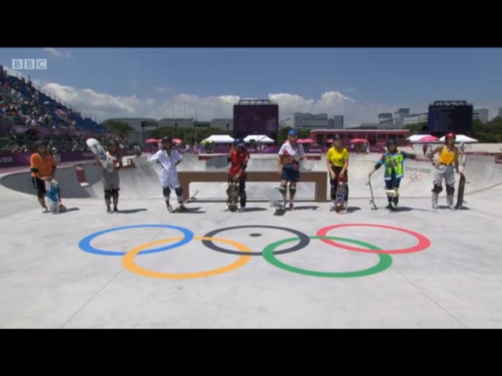 BillC373's tweet photo. #bbcolympics amazing coverage, of the #skateboarding which is so special. I’ve only seen the #women’s event but … When your competitors are also your #performancecoaches and #emotionalsupportgroup, when risking all for an achievement rather than a medal, that’s #OlympicSpirit. https://t.co/cEx0voUSdj