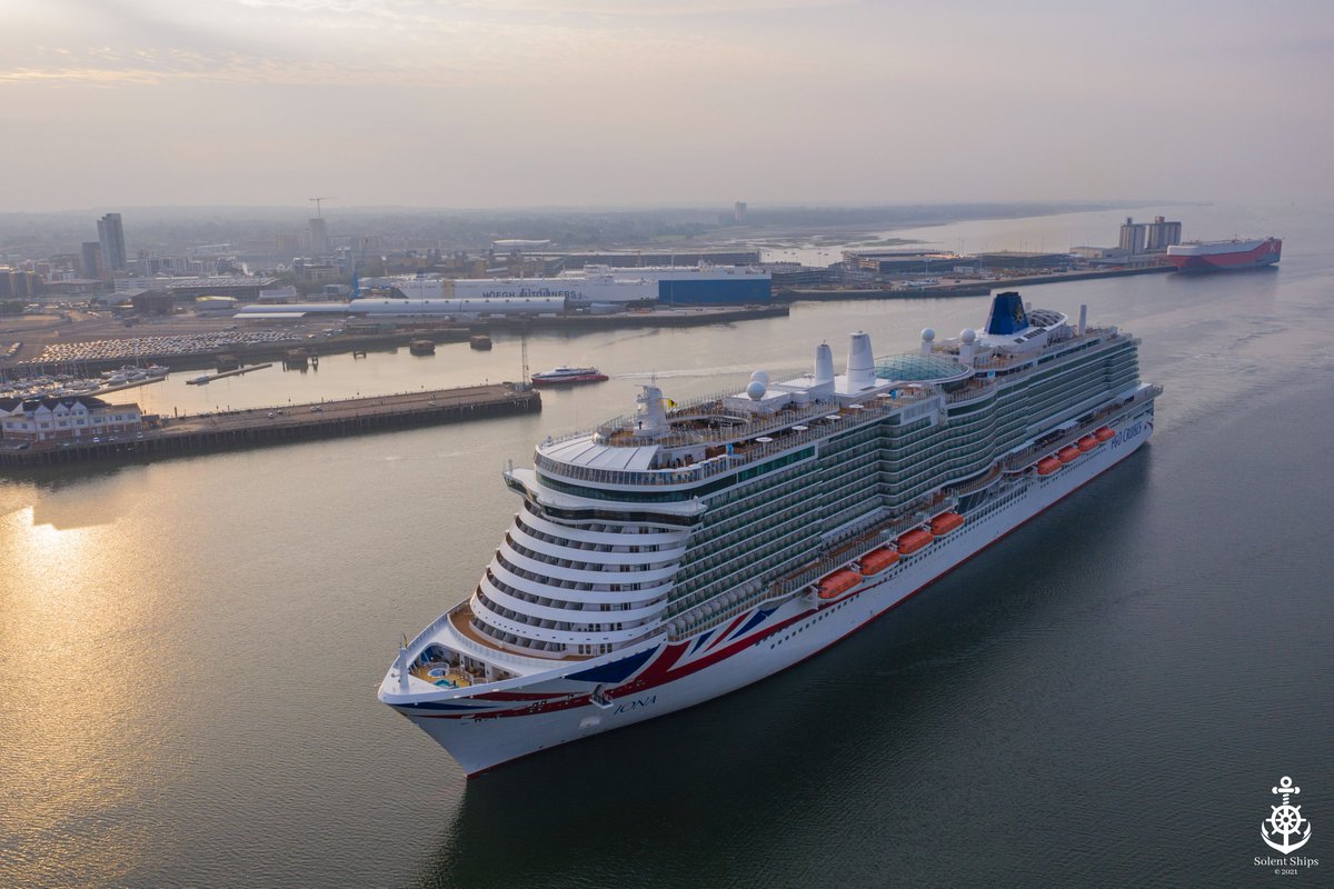 Ahoy_Shipmate's tweet photo. Ahoy! Join Solent Ships with Special Guest @emmacruises for a commentated livestream of P&amp;O Iona's maiden voyage from 9pm on Saturday 7th August. We are very excited about this broadcast. https://t.co/hdqmf7XSY7

#Iona #shipspotting @pandocruises #shipphoto #dronephotography https://t.co/bvMeYVFfIY