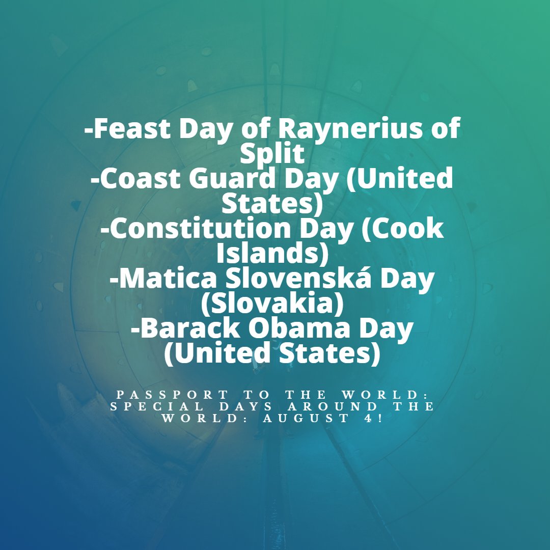 CM Froman on Twitter "PASSPORT TO THE WORLD Special Days Around the