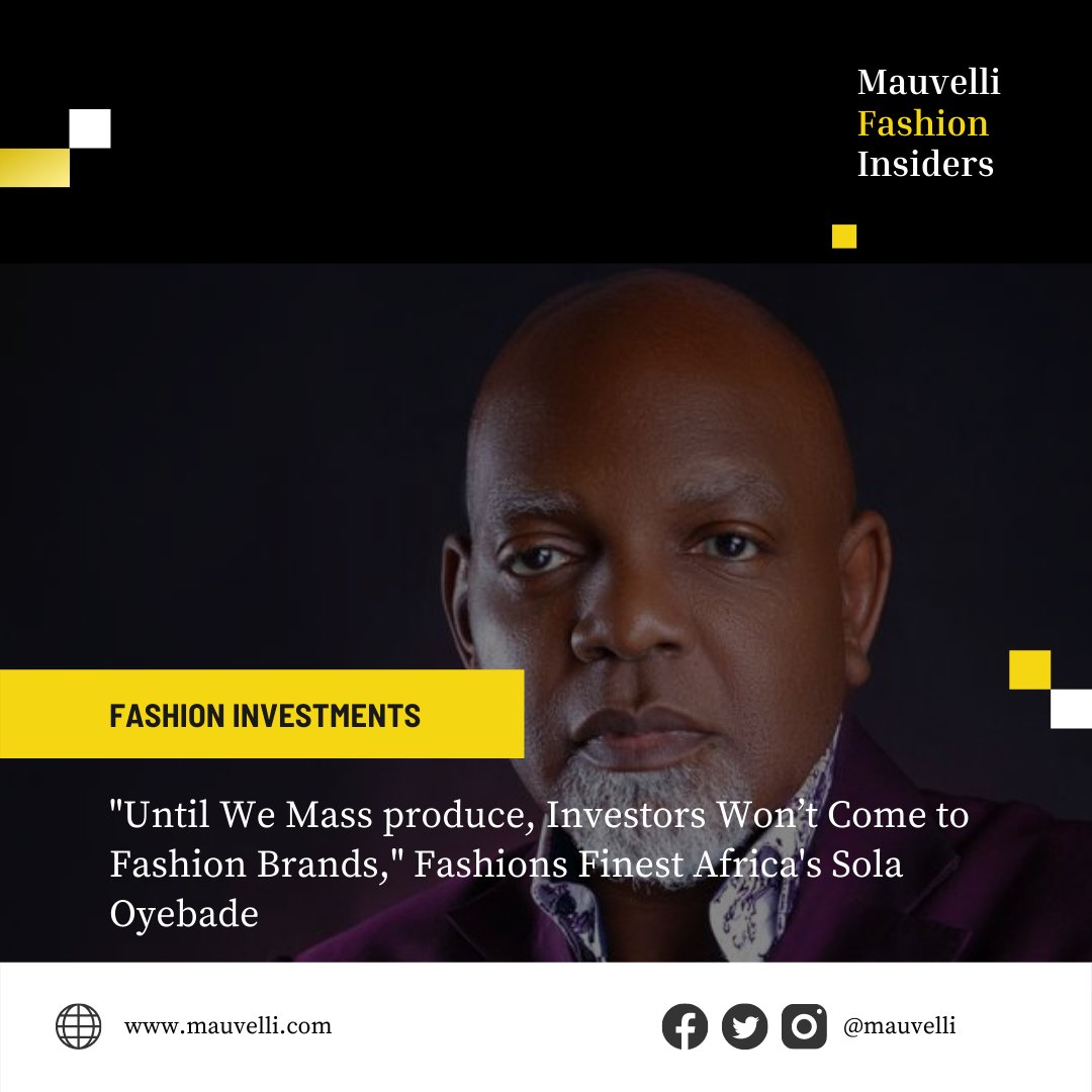 Mauvelli's tweet photo. It rains money a lot more in the tech industry than in fashion or any other in Nigeria. 
We discussed why fashion brands aren't attracting investors with @solaoyebade of @africa_fashions 

Read it all here 👇
 https://t.co/vneYCboDus https://t.co/20vSP7k5CW