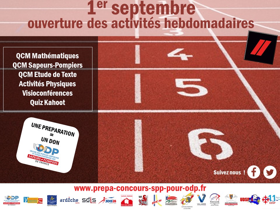 PrepconcoursSpp's tweet photo. 🟢[Prépa concours 2021]
✔️10 SDIS co-concepteurs 
✔️1 septembre ➡ début #activit��s hebdomadaires 
 ✔️QCM sapeurs-pompiers
 ✔️QCM étude texte
 ✔️QCM mathématiques
 ✔️Activités physiques hebdomadaires
📌8.5€ #totalité dispositif pour @OdpPompiers 
➡ https://t.co/cdNMmFZE7X https://t.co/KkYcSkSvjg