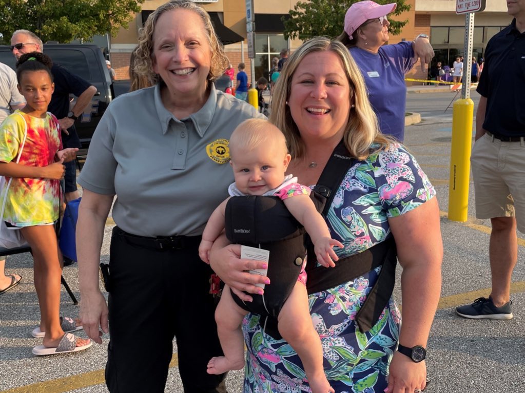 State Representative <a href="/KateKlunk/">Kate Klunk</a>, Claire (and rest of family) and <a href="/YCoCoroner/">York County Coroner</a> at Penn Township Police NNO. @DaveSunday, Bryan Tate and Commissioner Wheeler were also at this NNO last evening. <a href="/yorkcounty_da/">York Co. Dist. Atty.</a> even tried out the Coroner Cornhole! Thanks to all who stopped by!