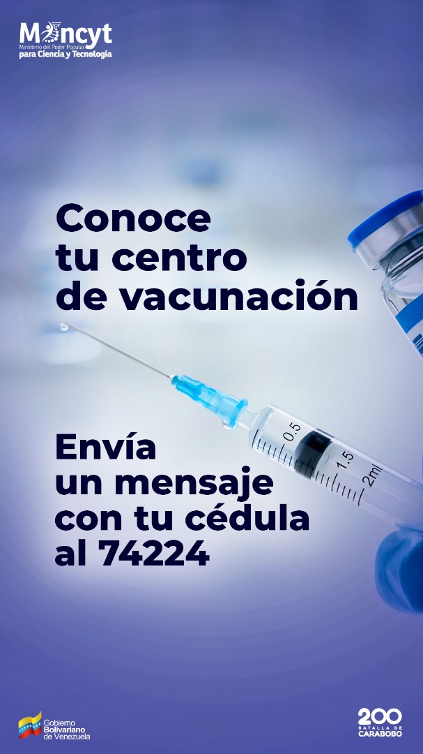#4Ago |🇻🇪📢 ¡ETIQUETA DEL DÍA! ▶️

#LaClaveEsVacunarse

Para vacunarte envía un mensaje de texto al 74224 con tu C.I y recibe tu cita para inmunizarte. 

Sabemos cómo hacerlo.
¡Cuidémonos!