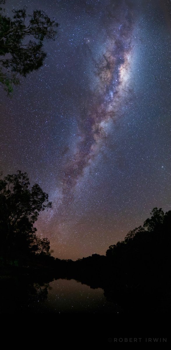 RobertIrwin's tweet photo. Milky Way over the Wenlock River on the #SteveIrwinWildlifeReserve ✨ It’s a pretty amazing view to fall asleep to every night! 
#CrocTrip2021 https://t.co/BKGtl2jKxy