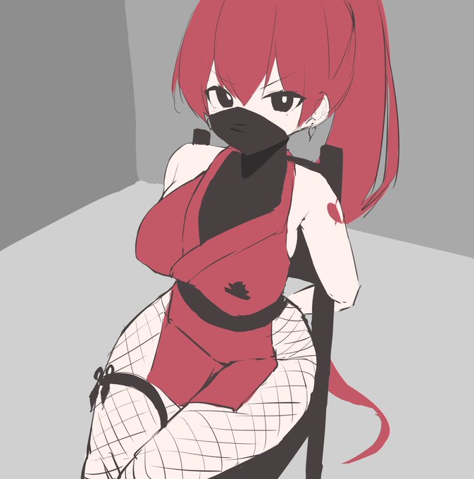 顔の練習もかねてラフ
拘束されてしまったくノ一マリン
一体どうなってしまうんだ…🤔❓ 