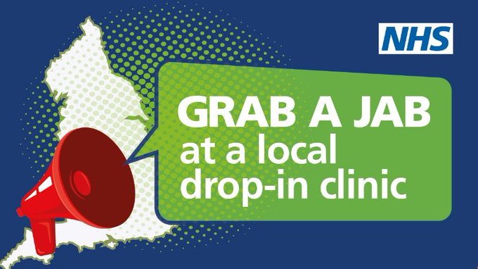 If you’ve still not had your first COVID-19 vaccine it’s not too late. #GrabAJab at a drop-in clinic. If you have any questions, you’ll be able to chat on-site first. Find a clinic https://www.leedsccg.nhs.uk/health/coronavirus/covid-19-vaccine/walk-in-clinics/