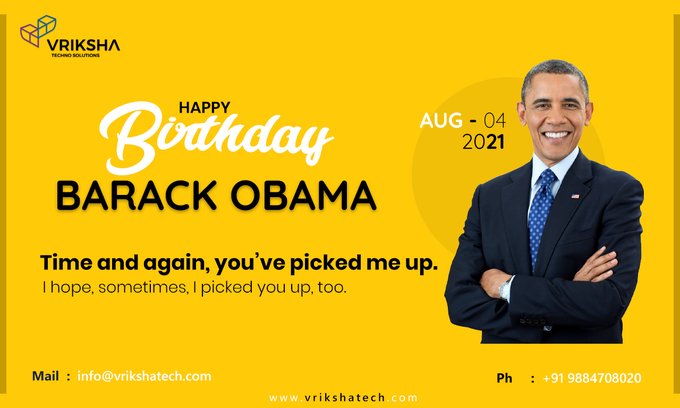 Happy 60th birthday to Barack Obama.   