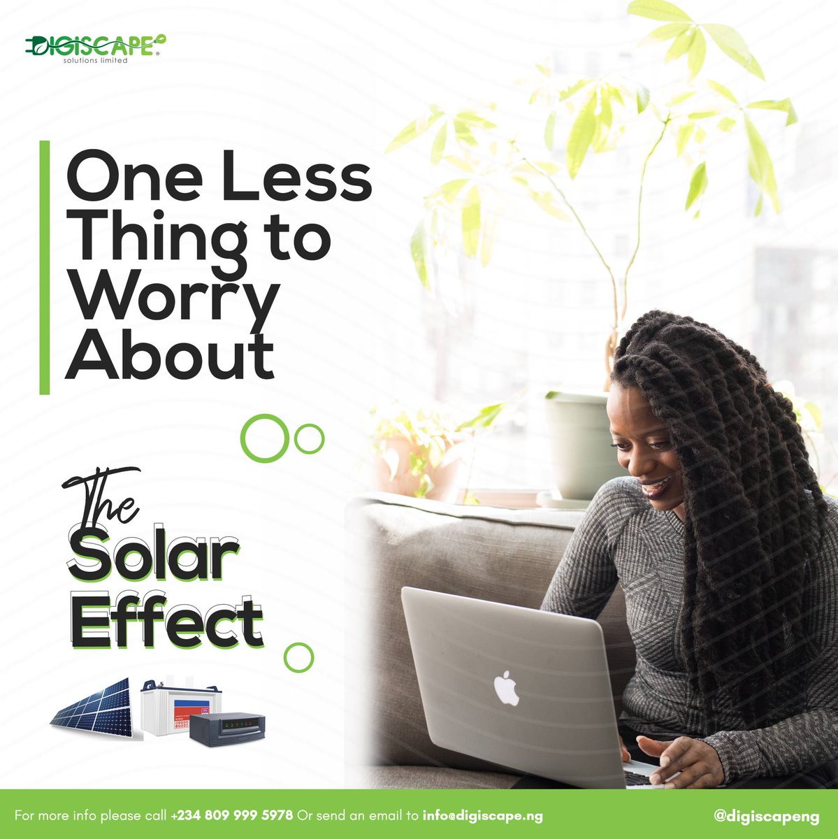 DigiScape Solutions Ltd (@digiscapeng) on Twitter photo No more lights out when you switch to solar energy as you energy constant power supply all day everyday.
instagram.com/p/CSJ9FVrMt9i/…
Contact us on +234 809 999 5978
#digiscapeng #solar #energy #solarenergy #renewableenergy #dotheswitch #switchtosolar No more lights out when you switch to solar energy as you energy constant power supply all day everyday.
instagram.com/p/CSJ9FVrMt9i/…
Contact us on +234 809 999 5978
#digiscapeng #solar #energy #solarenergy #renewableenergy #dotheswitch #switchtosolar