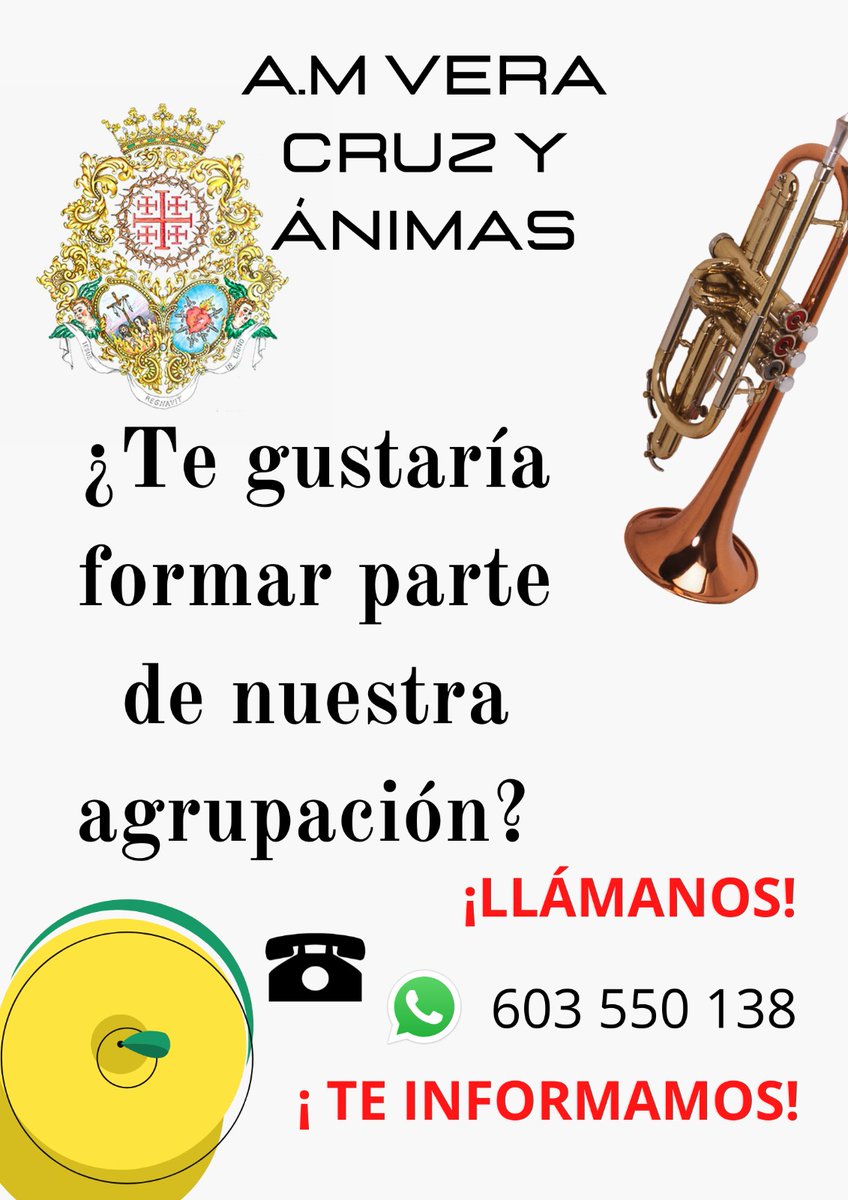 Sto_Entierro's tweet photo. Anímate a formar parte de este proyecto. 
#veracruzyanimas #cofradias #cofradiasmlg #Musica https://t.co/ofAnML1io6