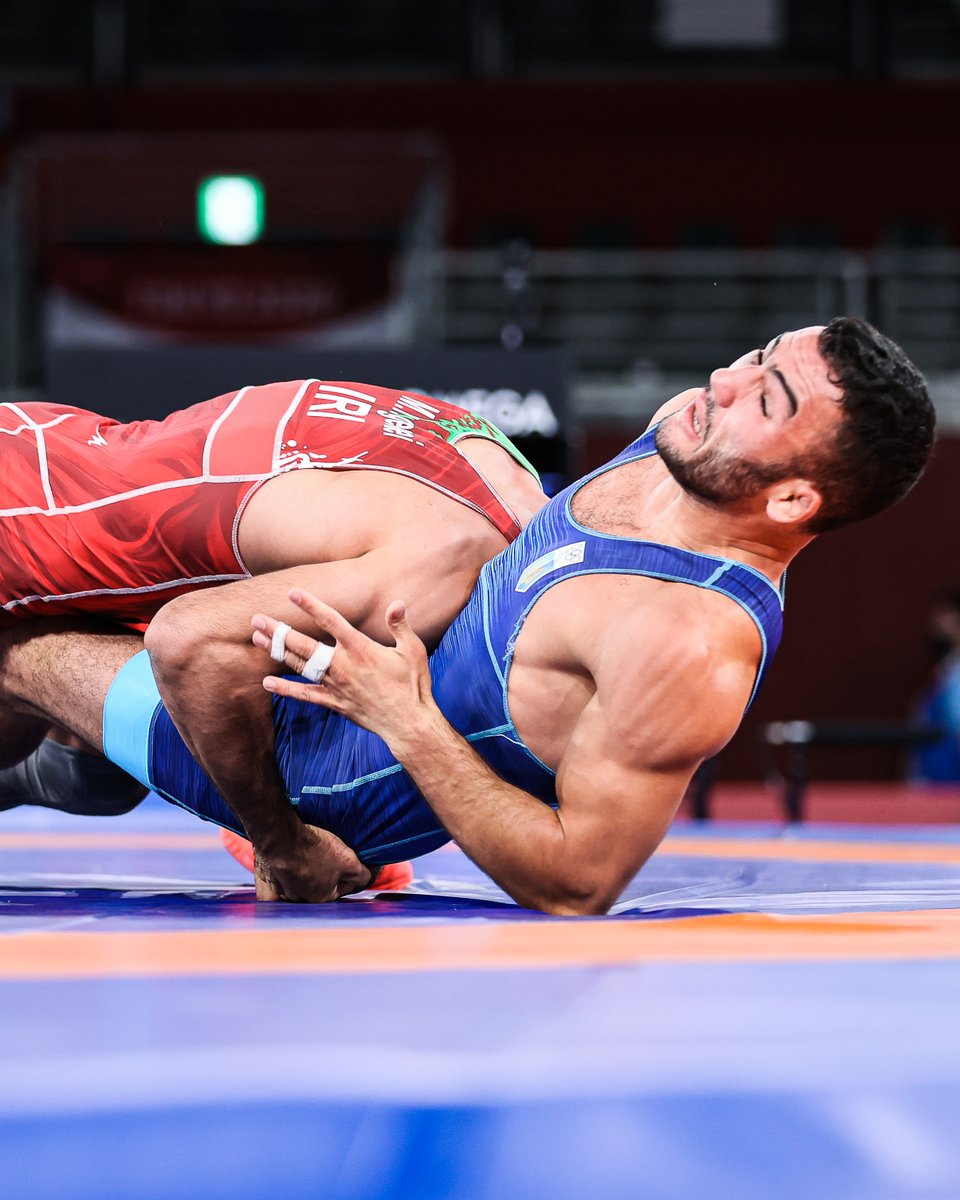 wrestling's tweet photo. #WrestleTokyo 67kg Olympic champ, Mohammadreza GERAEI 🇮🇷. #Tokyo2020 https://t.co/xkbzyOTNak
